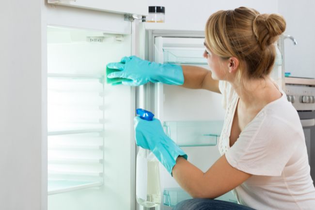 Limpando geladeira por dentro